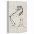 Figurative Abstract Canvas Art - Minimalist Sketch of Human Form