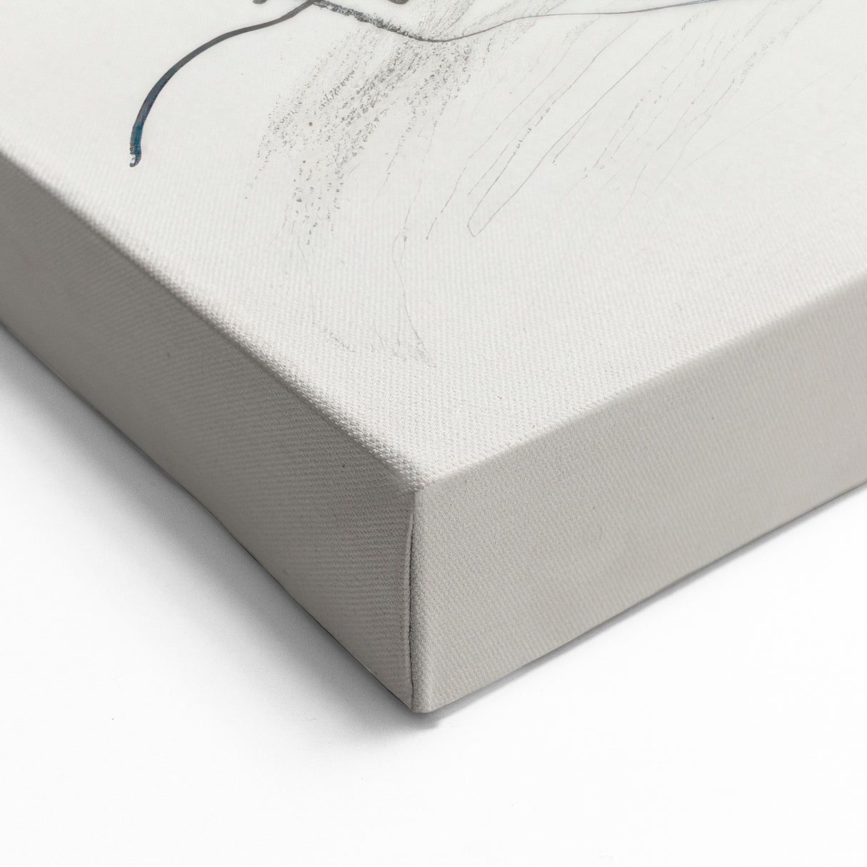 Figurative Abstract Canvas Art - Minimalist Sketch of Human Form