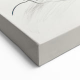 Figurative Abstract Canvas Art - Minimalist Sketch of Human Form