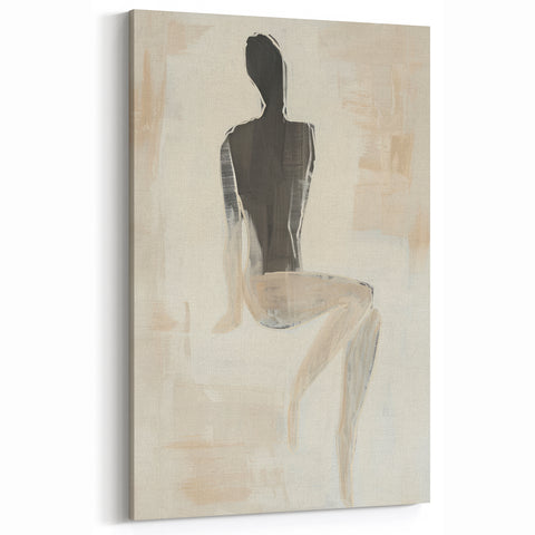 Modern Figurative Abstract - Bold Silhouette in Neutral Hues