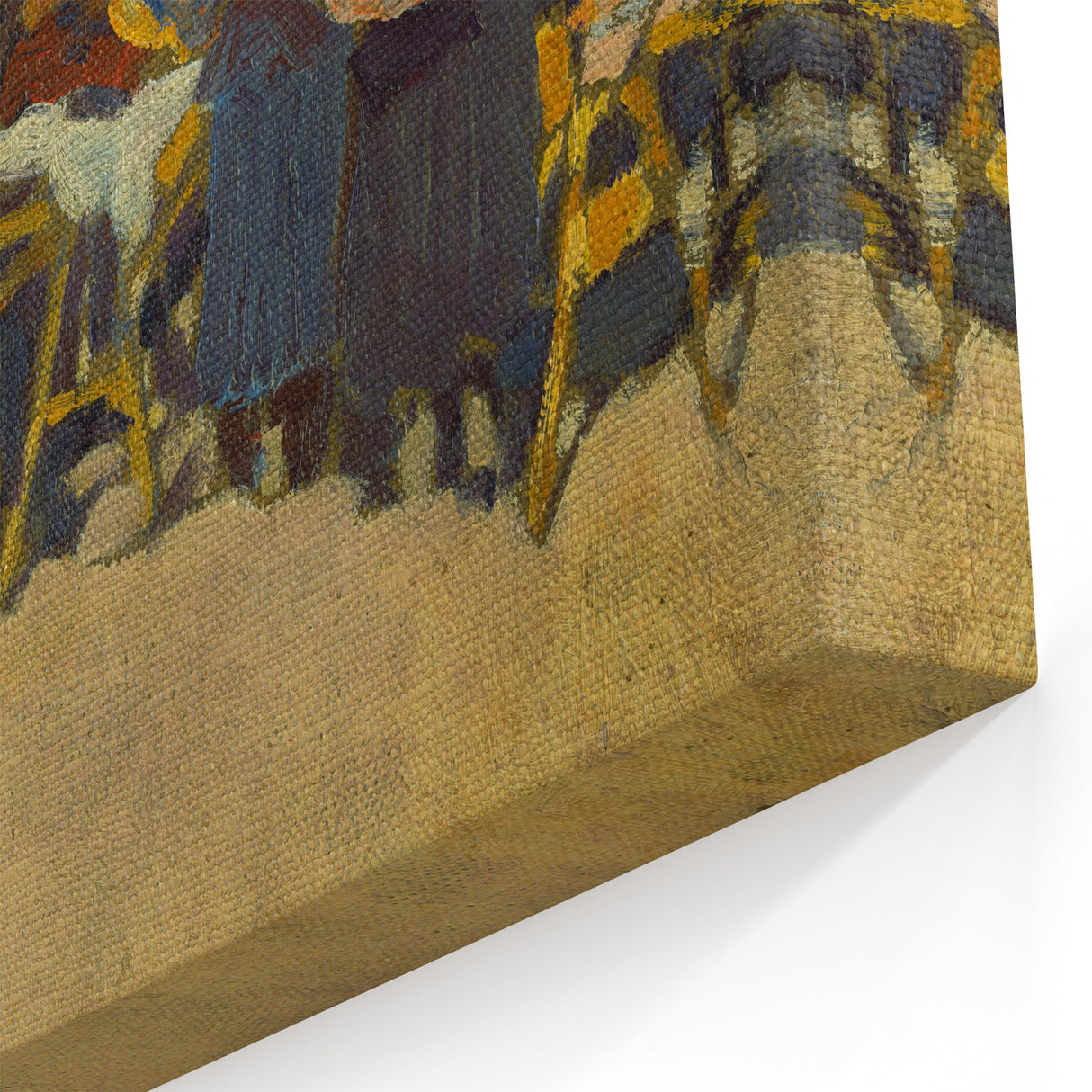 Abstract Market Scene - Modern Wall Art in Minimalist Contemporary Style