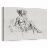 Artistic Figurative Designs - Modern Pencil Sketch Canvas