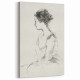 Modern Figurative Abstract Art - Minimalist Portrait Sketch
