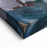 Expressionist Art: Radiant Sunburst with Abstract Mountain Landscape