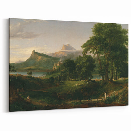 Pastoral Landscape Canvas - Romanticism Art by Thomas Cole