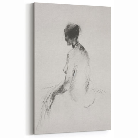 Abstract Human Figures - Minimalist Figurative Pencil Sketch