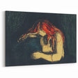 Expressionist Art: Emotional Abstract Portrait in Bold Red and Black