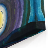 Modern Wall Art: Radiant Abstract Sunrise with Bold Color Layers