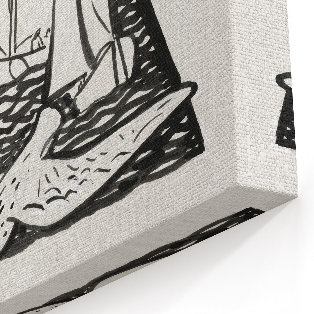 Expressionist Nautical Scene - Sailing Ships | Modern Wall Art Print
