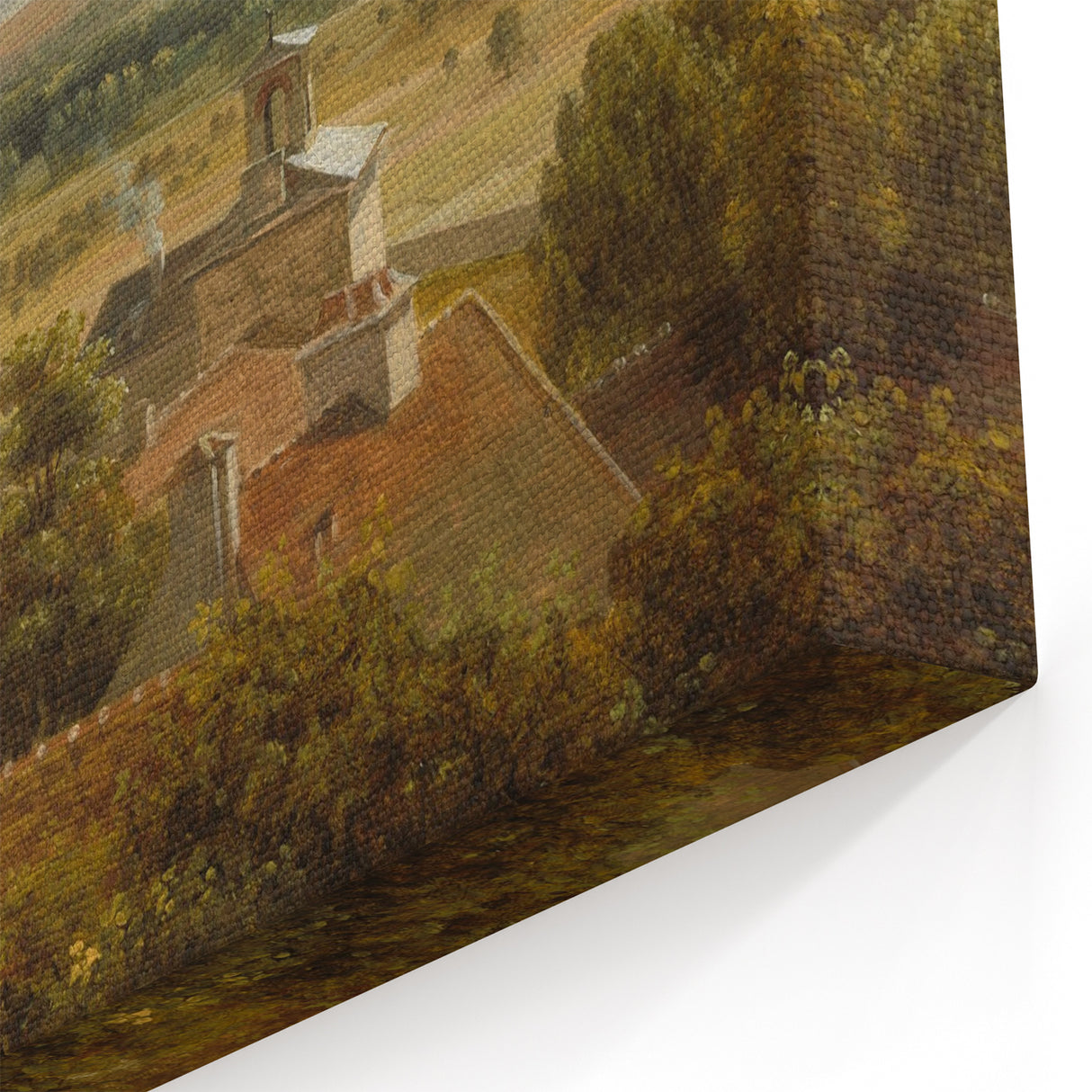 Romantic Art Prints: Panoramic Landscape Near River Moselle by Rousseau