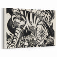 Expressionist Print - Tiger by Franz Marc | Black and White Wall Art