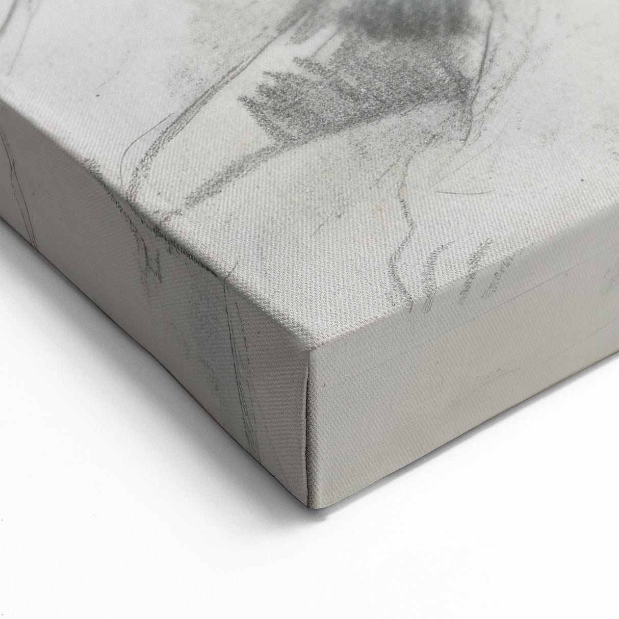 Abstract Human Figures - Minimalist Pencil Sketch Canvas