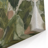 Nature-Inspired Figurative Abstract - Green Foliage Canvas Art