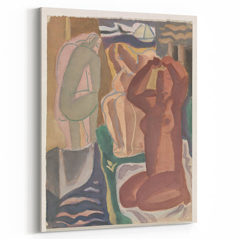 Expressionist Art - Bathing Women by Leo Gestel | Abstract Wall Art