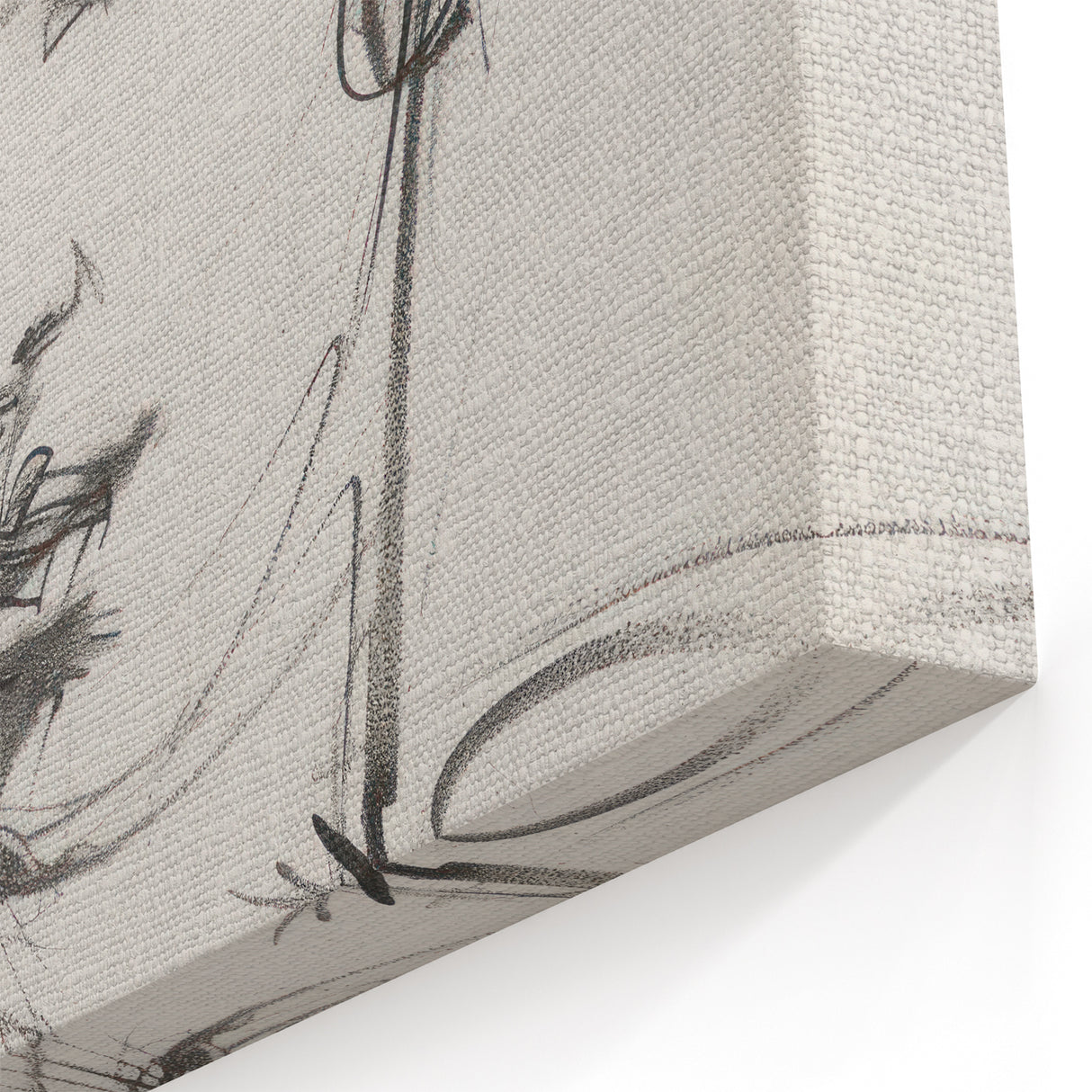 Abstract Human Figures - Expressive Charcoal Sketch Canvas