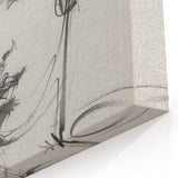 Abstract Human Figures - Expressive Charcoal Sketch Canvas