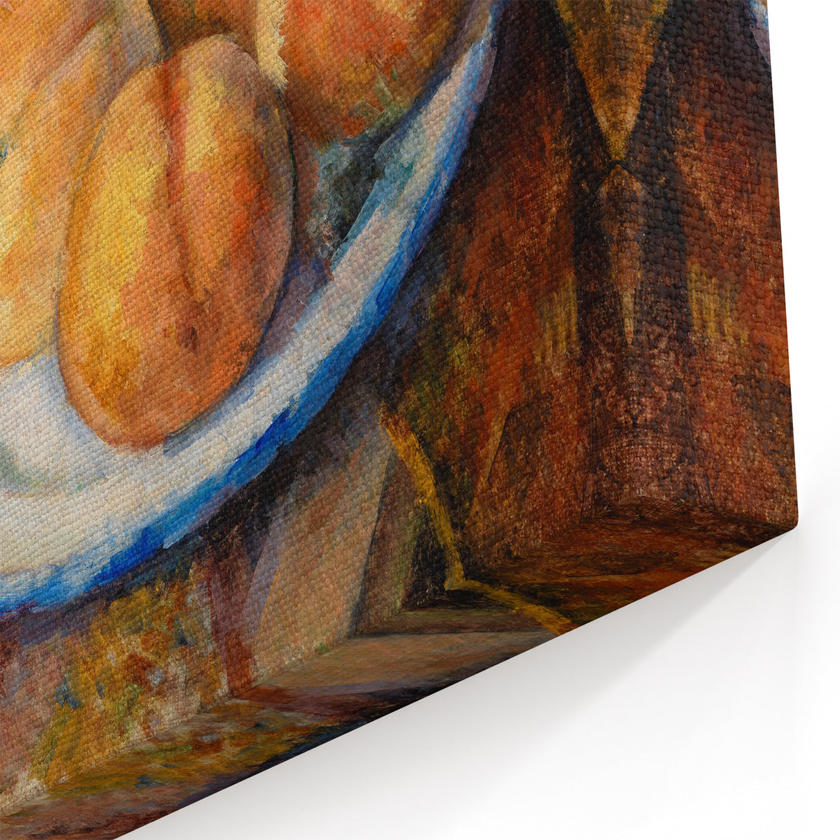 Modern Wall Art: Still Life of Peaches on Plate with Warm Tones