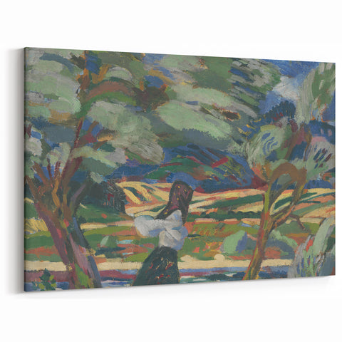 Expressionist Landscape - To the Field by Arnold Weisz-Kubínčan | Wall Art