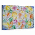 Modern Wall Art: Abstract Geometric Mountain Design with Pastel Tones