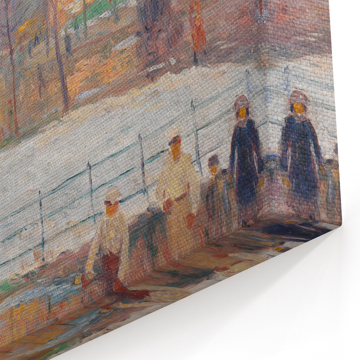 Modern Wall Art: Vibrant Washington Square Scene with Street Cleaners