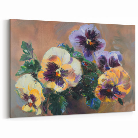 Colorful Abstract Floral Canvas – Vibrant Artistic Botanical Wall Art