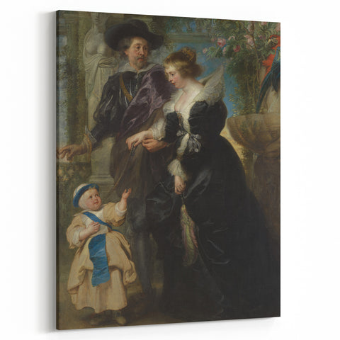 Baroque Portrait of Noble Family with Child - Classic Art Prints