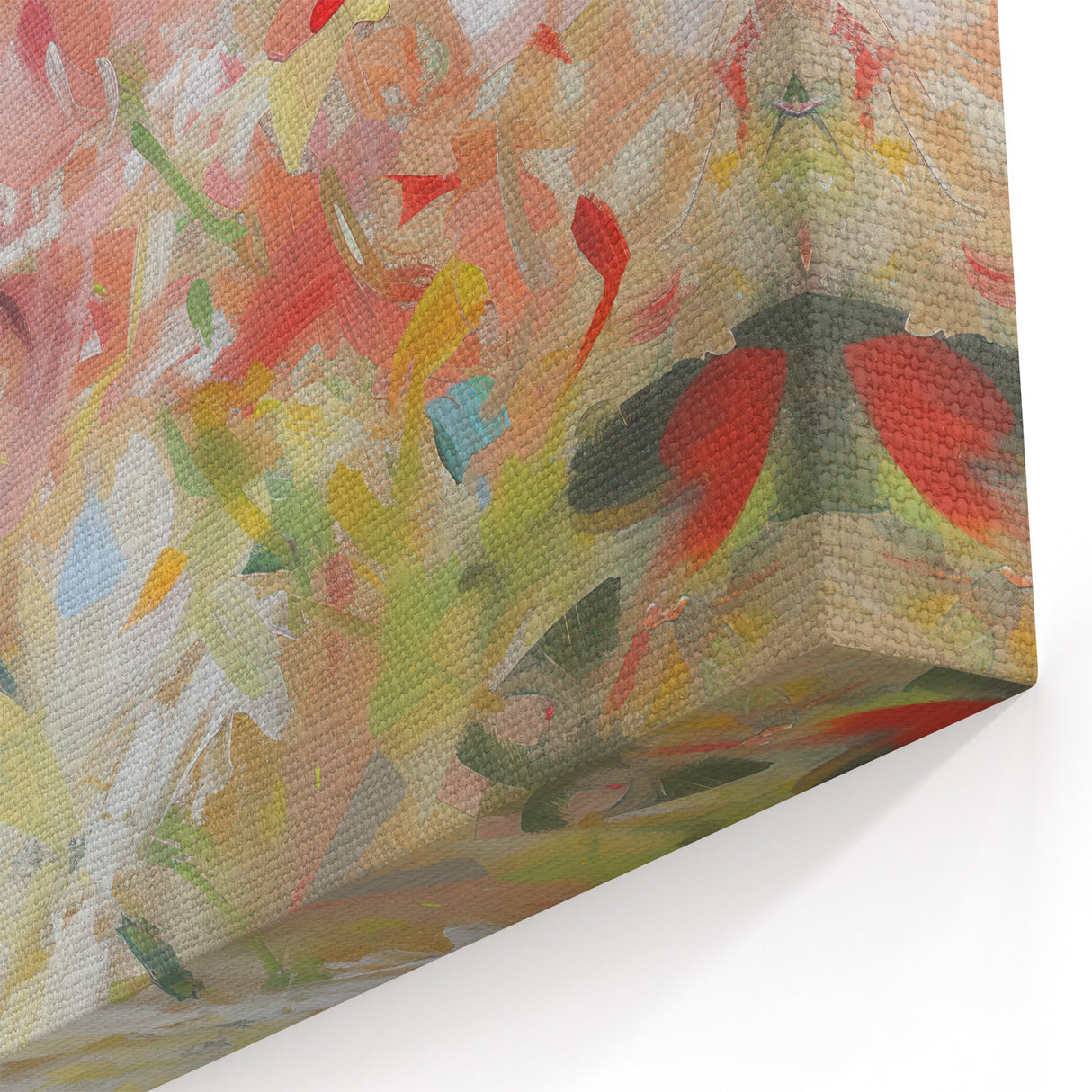 Vibrant Abstract Floral Canvas – Colorful Artistic Flower Design