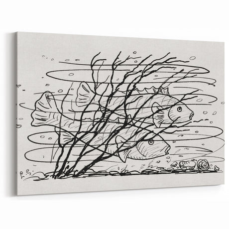Expressionist Art: Two Fish in Water - Abstract Expressionism Print