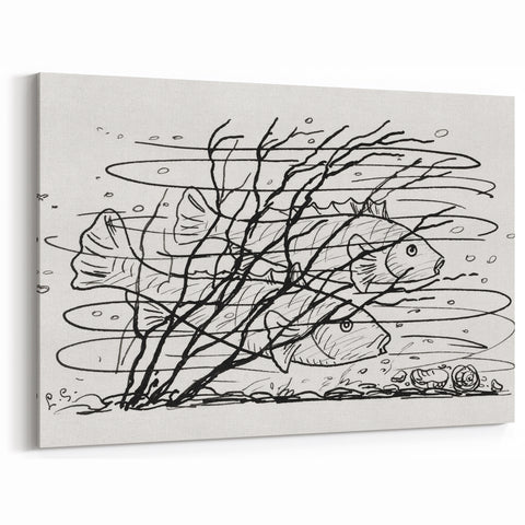 Expressionist Art: Two Fish in Water - Abstract Expressionism Print