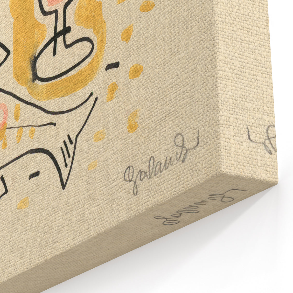 Modern Wall Art: Abstract Still Life with Fish and Wine Glass Design