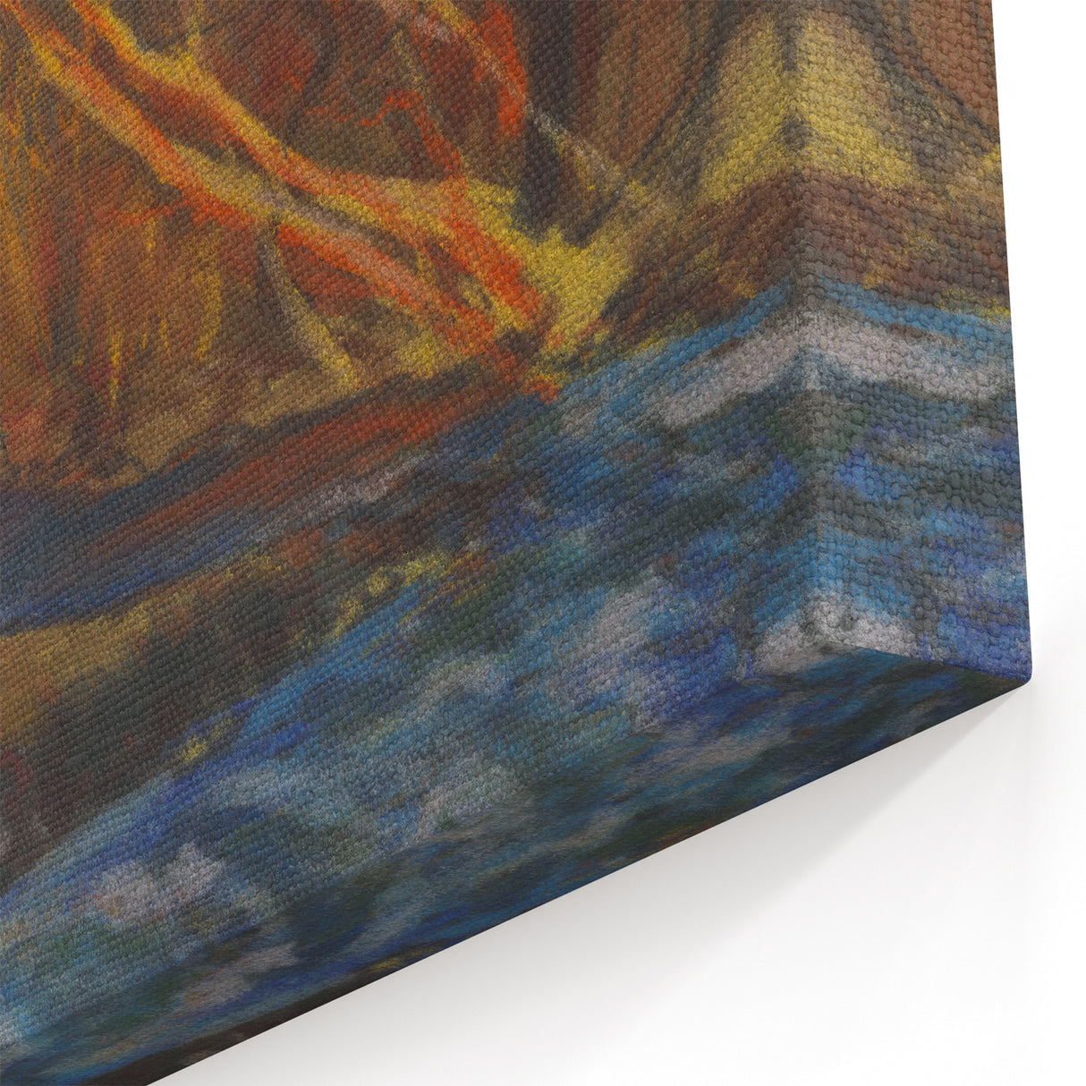 Modern Wall Art: Autumn River Valley with Vibrant Seasonal Colors