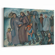Modern Wall Art: Emotional Depiction of Refugees in Somber Tones