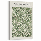 William Morris Botanical Art – Elegant Green Leaf Pattern Canvas
