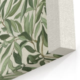 William Morris Botanical Art – Elegant Green Leaf Pattern Canvas