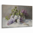 Elegant Floral Still Life Canvas – Lilac and White Blossoms