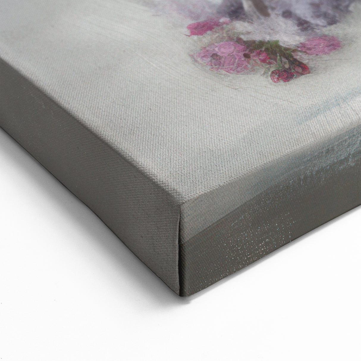 Elegant Floral Still Life Canvas – Lilac and White Blossoms