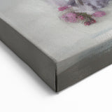 Elegant Floral Still Life Canvas – Lilac and White Blossoms