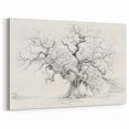 Intricate Black-and-White Tree Sketch – Elegant Nature-Inspired Canvas
