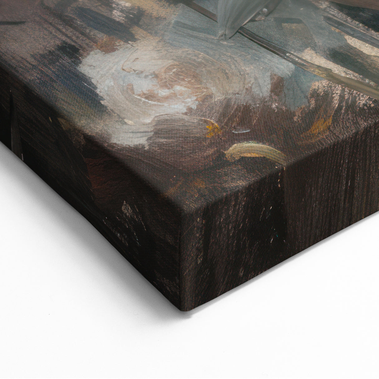 Modern Floral Abstract - Artistic White Roses on Canvas Wall Art