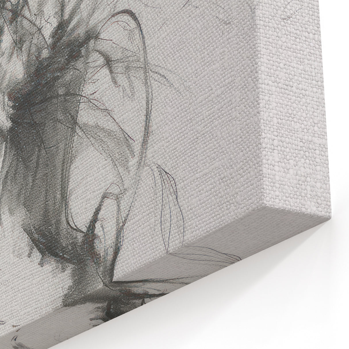 Contemporary Flower Sketch - Black and White Abstract Botanical Art