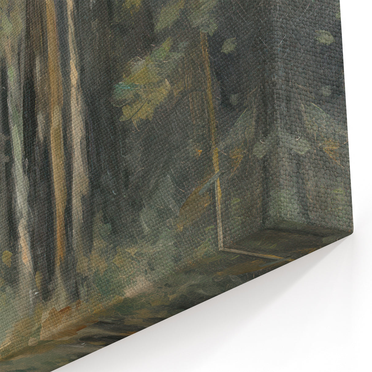 Abstract Forest Landscape - Serene Green and Earthy Tones Wall Art