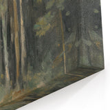 Abstract Forest Landscape - Serene Green and Earthy Tones Wall Art