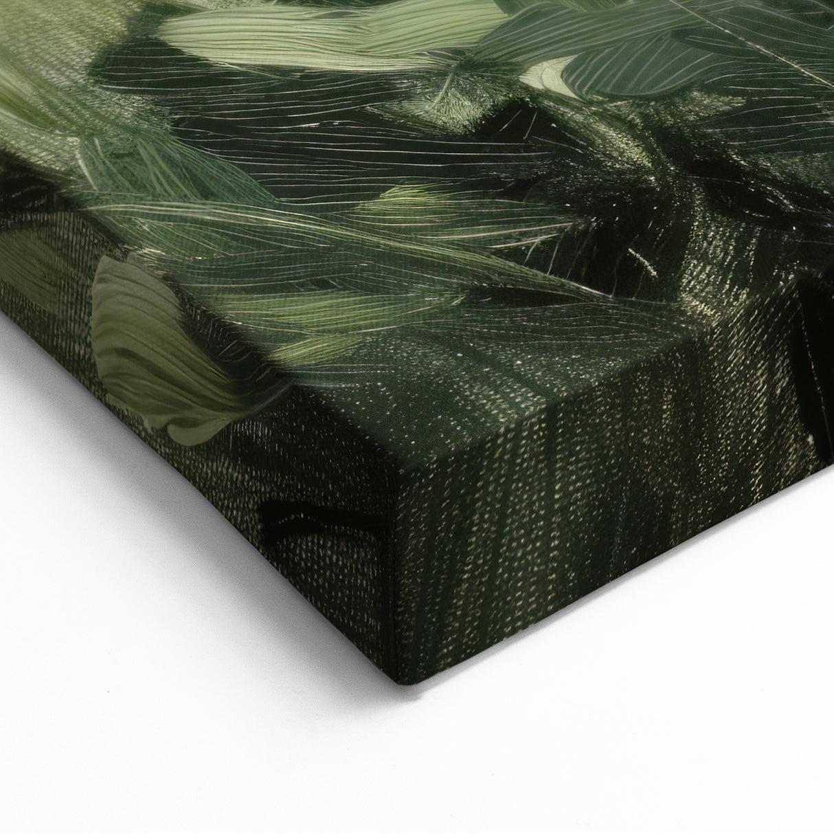 Abstract Greenery Art - Lush Botanical Scene on Canvas Wall Art