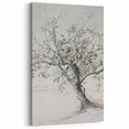 Minimalist Tree Art - Black and White Botanical Illustration on Canvas