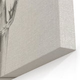 Minimalist Artichoke Sketch - Black and White Botanical Canvas Art