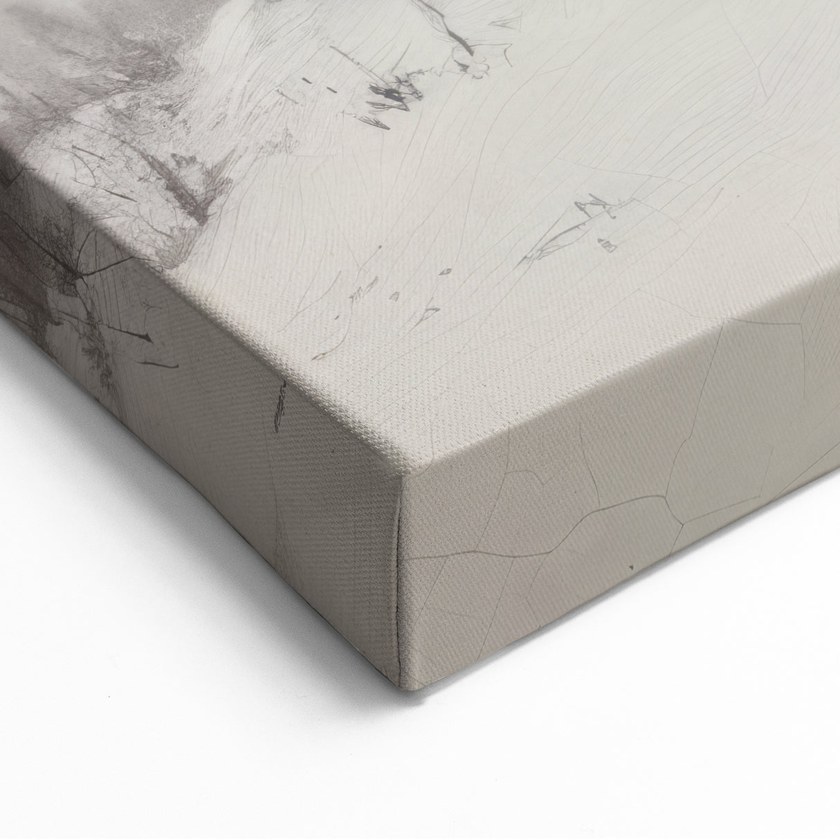 Winter Wonderland Canvas - Snow-Covered Tree in Abstract Landscape