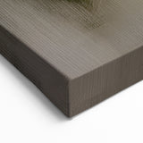 Abstract Floral Canvas - White Hydrangeas on Deep Olive Background