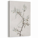 Abstract Botanical Art - Delicate Magnolia Blooms on Canvas