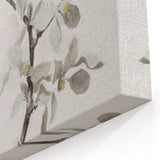 Abstract Botanical Art - Delicate Magnolia Blooms on Canvas