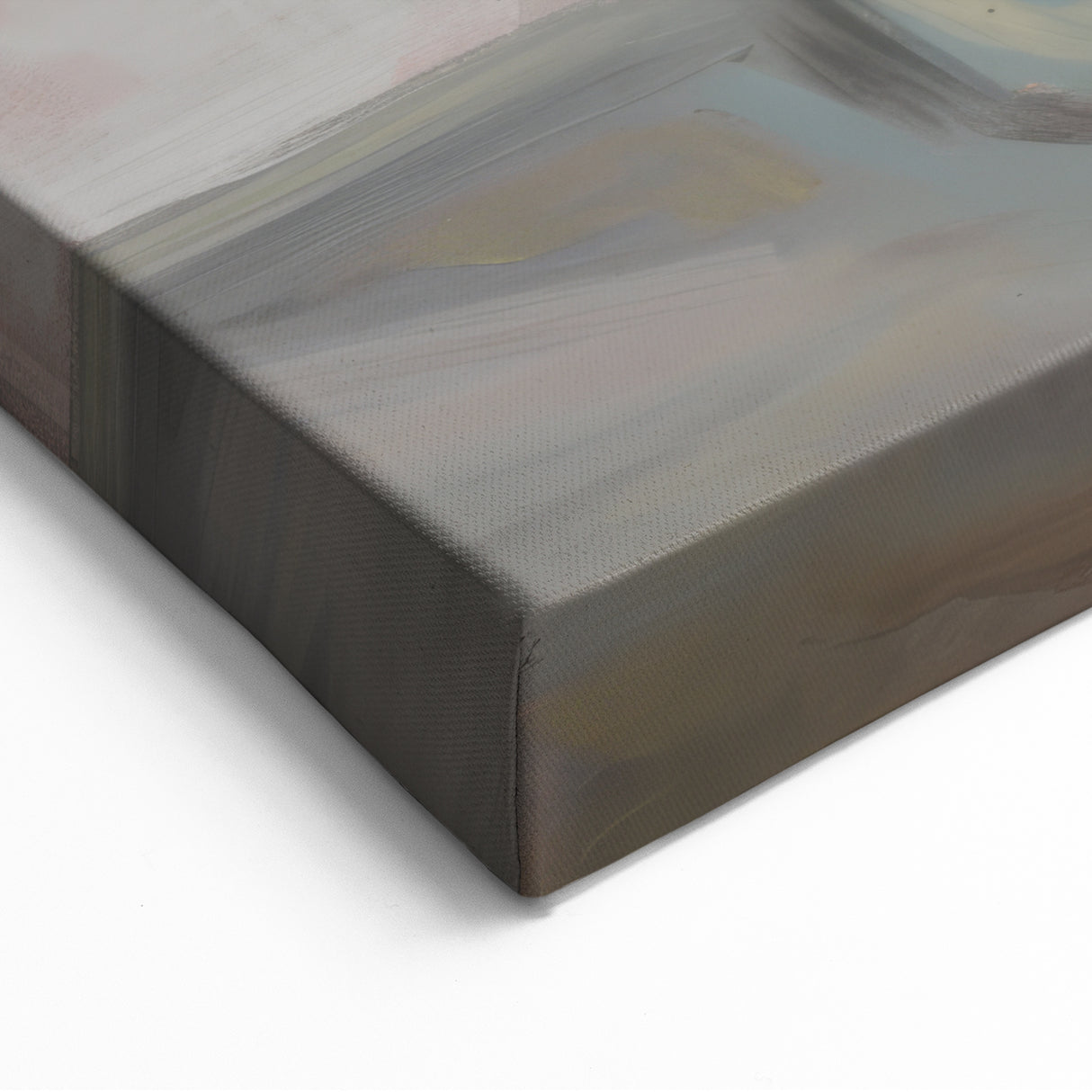 Abstract Floral Canvas - Vibrant Poppies in a Blue Glass Vase